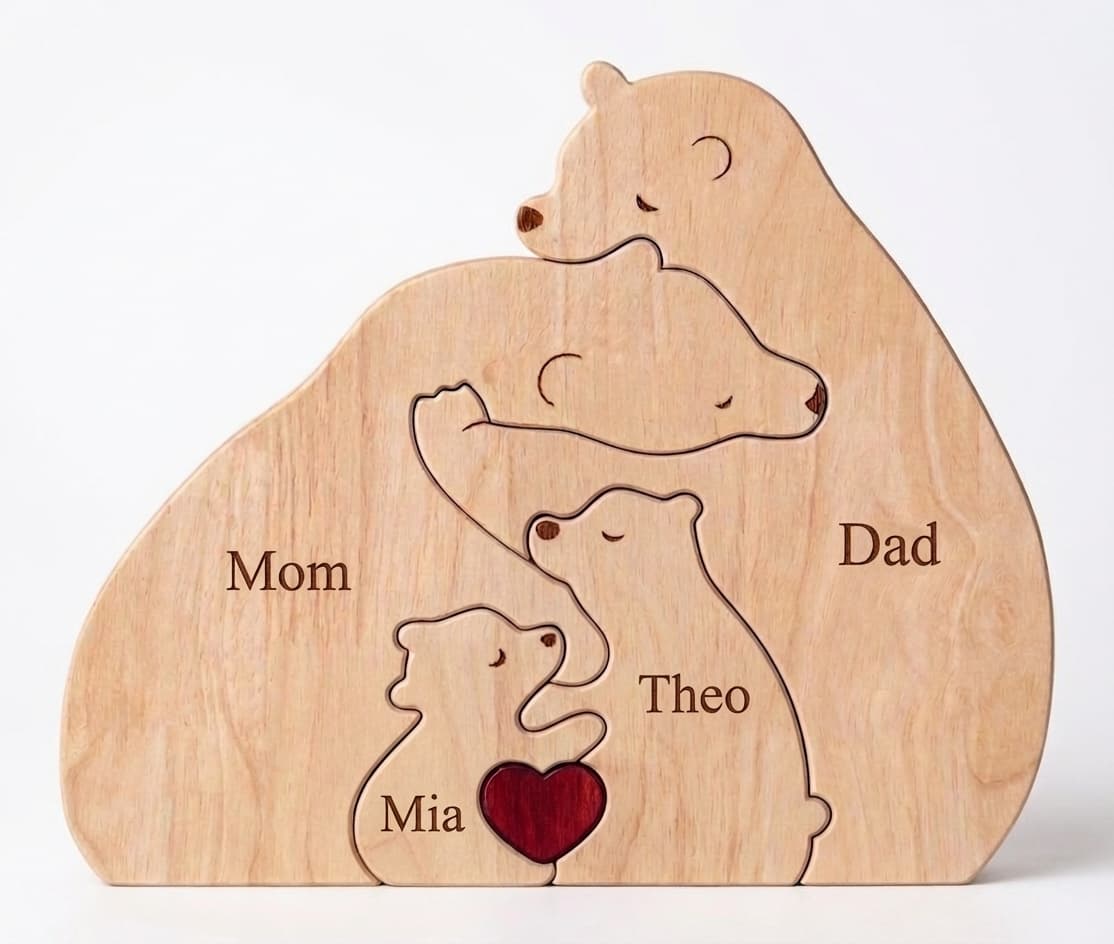 Bear Family Wooden Puzzle