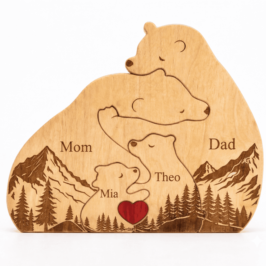 Bear Family Wooden Puzzle Mountain Version