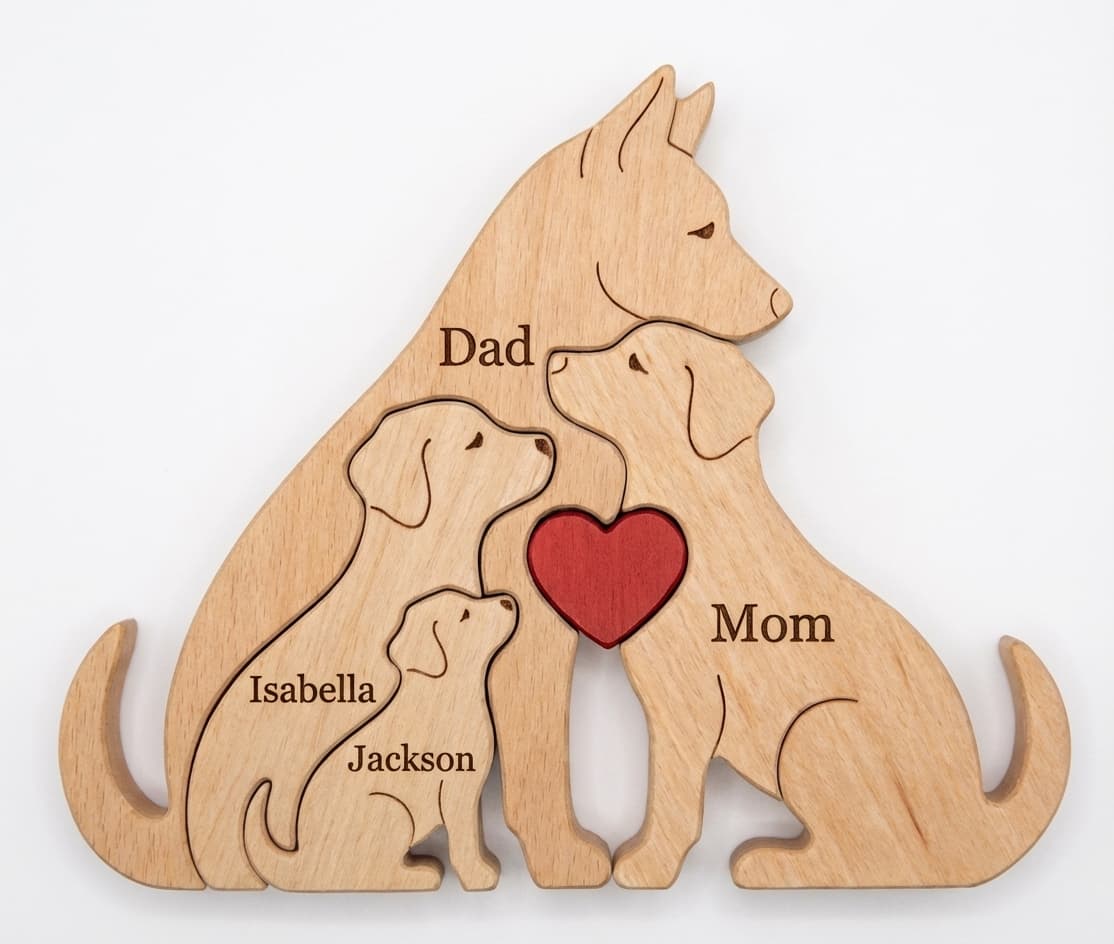 Dog Family Wooden Puzzle