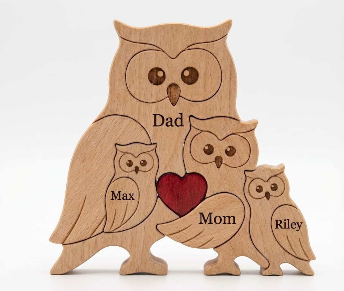 Owl Family Wooden Puzzle