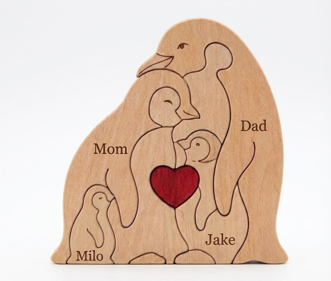 Penguin Family Wooden Puzzle